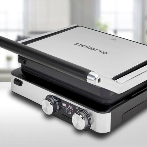 Електрогриль притискний Polaris PGP 7001D Silver EG2 фото