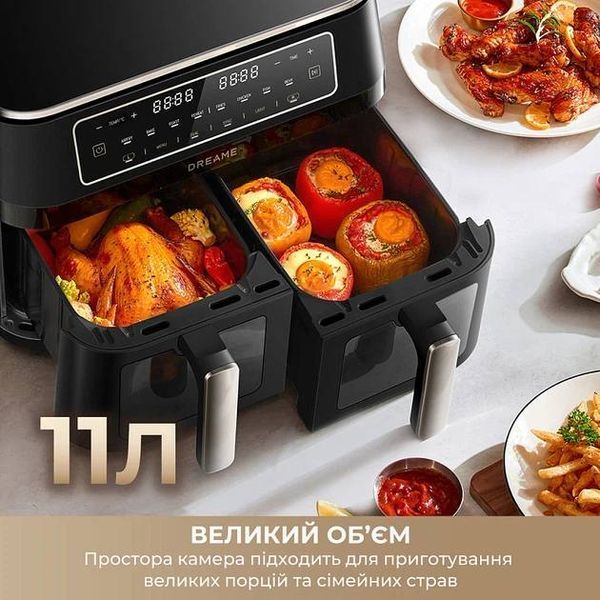 Мультипіч (аерофритюрниця) Dreame Tasti DZ30 Black, 11 л, 3000 Вт (DREAME-DZ30-BK) MP84 фото