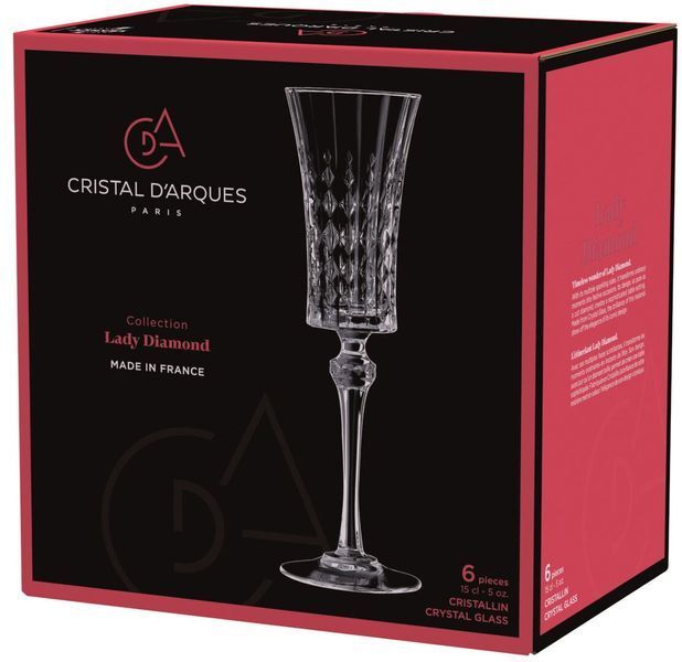 Набір келихів Cristal d'Arques Paris Lady Diamond 150 мл 6шт XLTQ4 фото