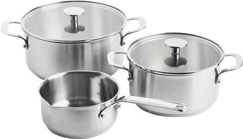 Набір каструль KitchenAid Stainless Steel (CC005088-001) NKK5 фото