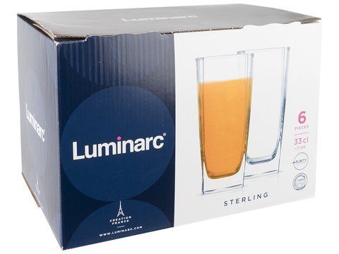 Набір склянок Luminarc Sterling 330 мл високі 6 шт X2500 фото