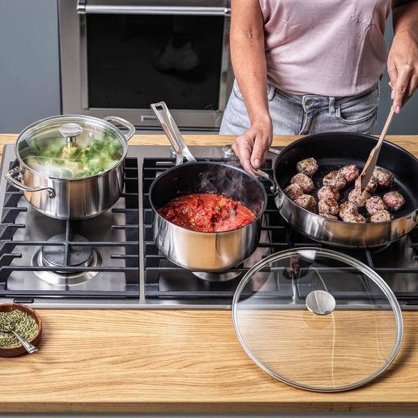 Набір каструль KitchenAid Stainless Steel (CC005088-001) NKK5 фото