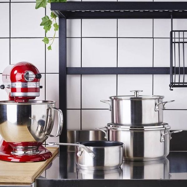 Набір каструль KitchenAid Stainless Steel (CC005088-001) NKK5 фото